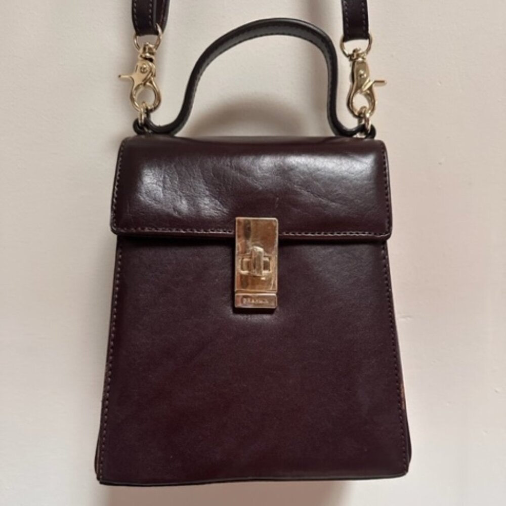 Brahmin Leather Crossbody Bag with Strap - Great Condition